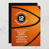 jongens basketbalfeest jongens kaart (Voorkant / Achterkant)