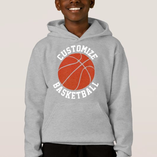 jongens Basketball Hoodie Sweatshirt (Voorkant)