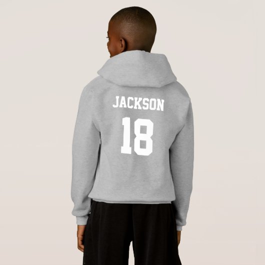  jongens Basketball Hoodie Sweatshirt (Achterkant volledig)