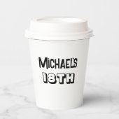 Jongens BBQ Grill Cookout 18e Verjaardagsfeestje Papieren Bekers (Voorkant)