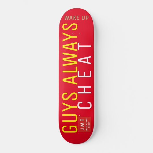 JONGENS BEDRIEGEN ALTIJD SKATEBOARDS (Voorkant)