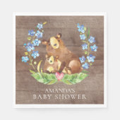 Jongens Beer Baby shower Papieren servetten (Voorkant)