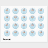 Jongens Beer Beer Cloud Negen 9 Baby shower Ronde Sticker (Vel)