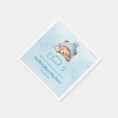 Jongens Beer Beer Cloud Negen 9 Baby shower Servet (Hoek)