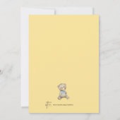 Jongens Beer gele ballon eucalyptus Baby shower Kaart (Achterkant)