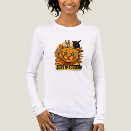 Jongens Ben Ik Gekookt? Grappige Kat Meme Paniekre Tri-Blend Shirt