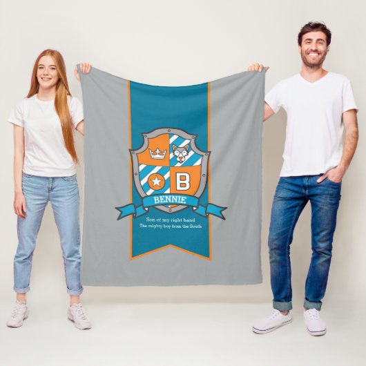 Jongens Bennie of letter B naam betekent grijze de Fleece Deken (In situ)