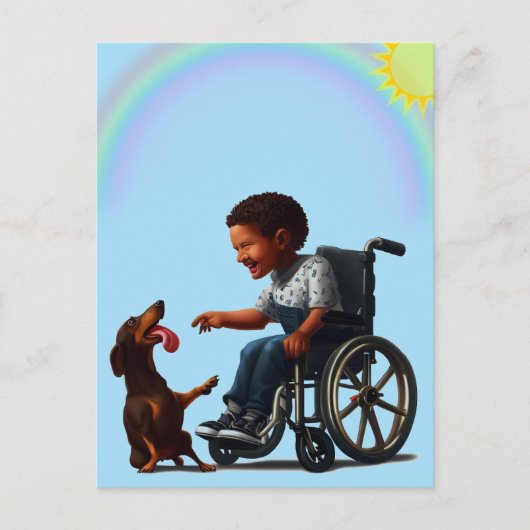 Jongens Beste Vriend Dachshund Briefkaart (Voorkant)