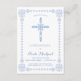 Jongens Bevestiging Uitnodiging, Classy Uitnodigen Kaart