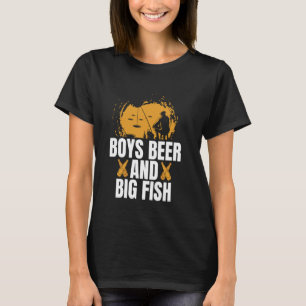 Jongens Bier En Grote Vis Ijsvissen T-shirt