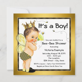 Jongens Bijen Baby Shower Kaart