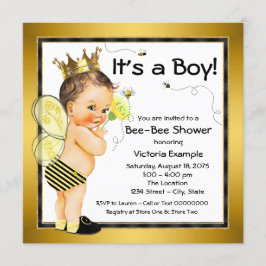 Jongens Bijen Baby Shower Kaart