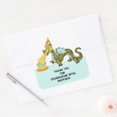 Jongen's Birthday party Dank je wel Vierkante Sticker (Envelop)