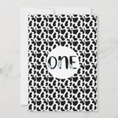 Jongens Blauw Bloemen Heilige Koe Koe Print 1e Ver Kaart (Achterkant)