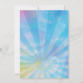 Jongens Blauw Bowling Tie Dye Party Kaart (Achterkant)