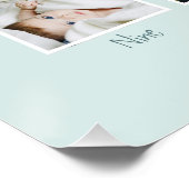 Jongens Blauw Eerste Jaar Verjaardag Fotocollage Perfect Poster (Hoek)