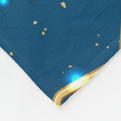 Jongens Blauw Goud Winter Turnen Persoonlijk Fleece Deken (Hoek)