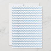 Jongens Blauw Onder Zee Walvis Kalf Baby shower Kaart (Achterkant)