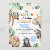 Jongens blauw Pet onze brutale aap verjaardag Kaart (Voorkant / Achterkant)