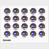 Jongens Blauw Sneeuwvlok Baby shower Stickers (Vel)