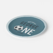 Jongens Blauw Sport Kinder 1e Verjaardag Papieren Bordje (Gekanteld)