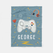 Jongens Blauw Videogame Kinder Cool Fleece Deken (Voorkant)