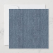 Jongens Blauwe Denim Baby Shower Kaart (Achterkant)