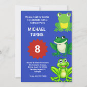 Jongens Blauwe Groene Kikkers op zaterdag Kaart (Voorkant)