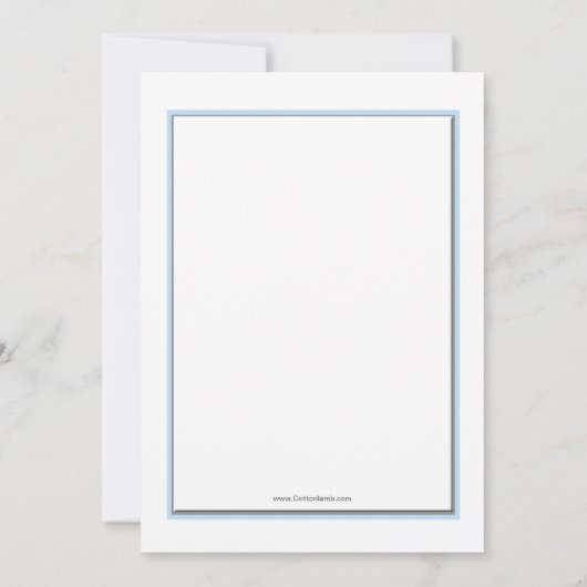 Jongen's Blauwe Kruis Religieuze uitnodiging (Achterkant)