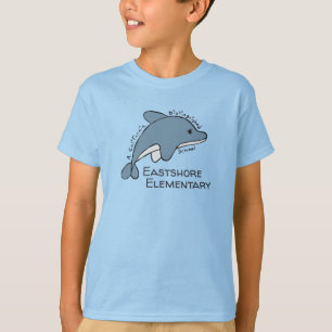 Jongen's blauwe luipaard dolfijn T-Shirt