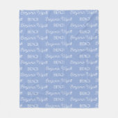 Jongens Blauwe Persoonlijke Script Naam Fleece Deken (Voorkant)