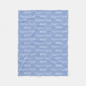 Jongens Blauwe Persoonlijke Script Naam Fleece Deken (Voorkant)