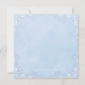 Jongens Blauwe Rozenkrans Doop Kaart (Achterkant)