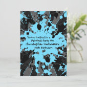 Jongens blauwe verjaardag kaart (Staand voorkant)