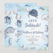 Jongens Blauwe Zee Schildpad Laat Shellebrate 1e V Kaart (Voorkant / Achterkant)