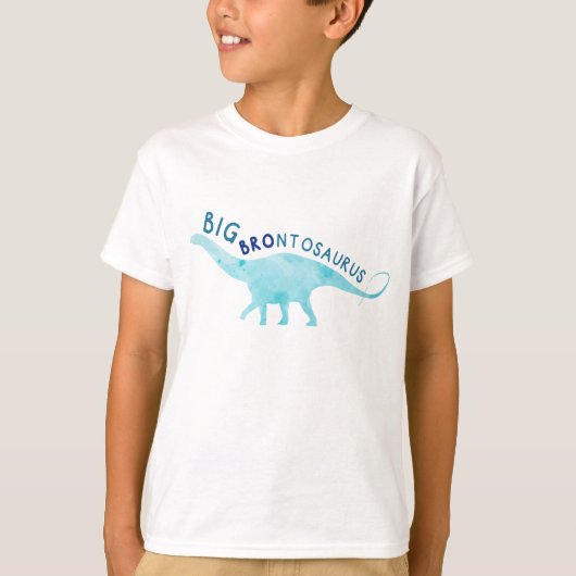 Jongens Blauwgroen Blue Big Brother Dinosaur Sibli T-shirt (Voorkant)