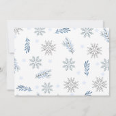 Jongens Blue Arctic Winter Onederland 1e verjaarda Kaart (Achterkant)