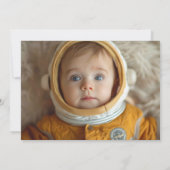 Jongens Blue Astronaut eerste reis rond de verjaar Kaart (Achterkant)