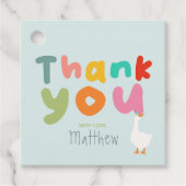 Jongens Blue Goose Bedankt 1e verjaardag Bedankjes Labels (Voorkant)