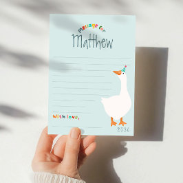 Jongens Blue Goose Eerste Verjaardag Tijd Capsule  Kaart