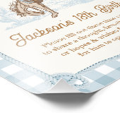 Jongens Blue Plaid Cowboy 1e Rodeo Time Capsule Te Foto Afdruk (Hoek)