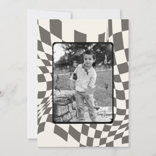 Jongens  Blue Race Auto 1e Verjaardagsfeest Kaart (Achterkant)