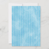 Jongens Blue Scuba Diver Oneder het Zee 1e verjaar Kaart (Achterkant)