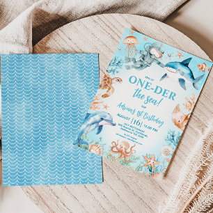 Jongens Blue Scuba Diver Oneder het Zee 1e verjaar Kaart