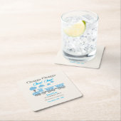 Jongens Blue Train 2e Verjaardagsfeest Kartonnen Onderzetters (Insitu)