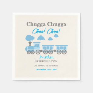 Jongens Blue Train 2e Verjaardagsfeest Servet
