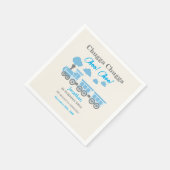 Jongens Blue Train 2e Verjaardagsfeest Servet (Hoek)