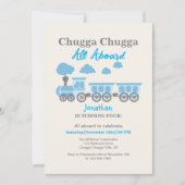 Jongens Blue Train Elke Leeftijd Verjaardagsfeest Kaart (Voorkant)