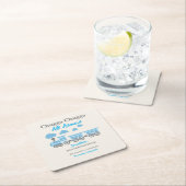 Jongens Blue Train Elke Leeftijd Verjaardagsfeest Kartonnen Onderzetters (Insitu)