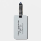 Jongen's Blue Waterverf Crocodile Safari Kinder na Bagagelabel (Achterkant verticaal)